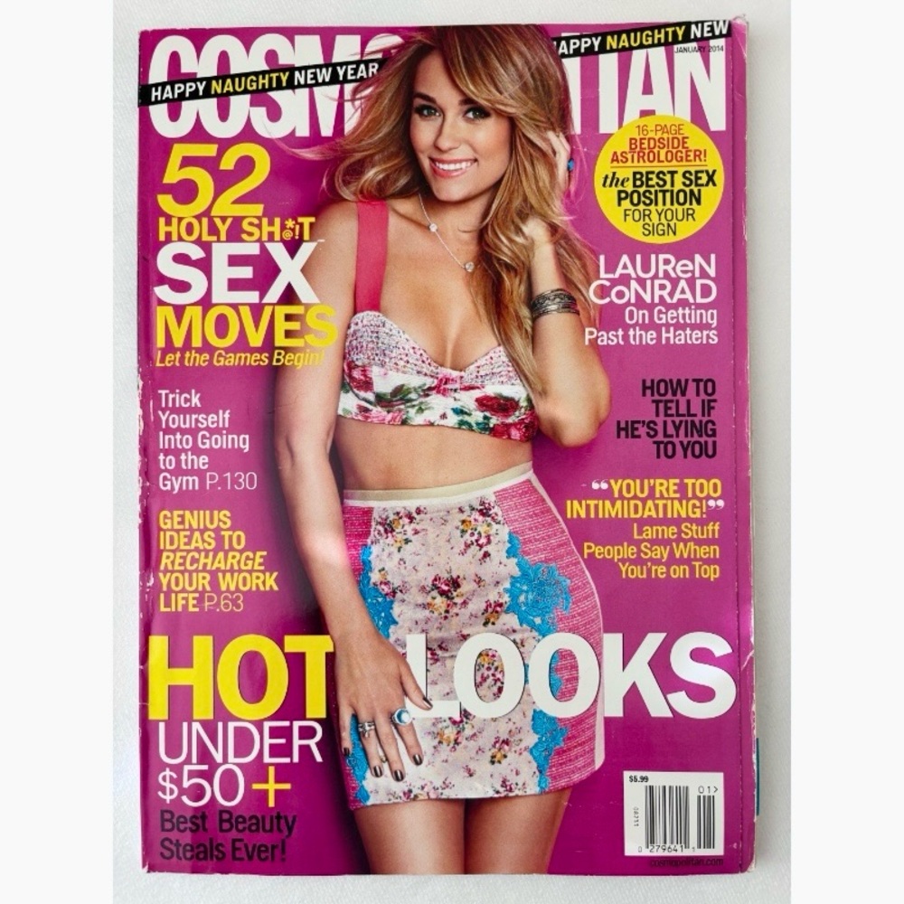 Cosmopolitan Magazine January 2014 Lauren Conrad Cover Issue - Fashion & Beauty